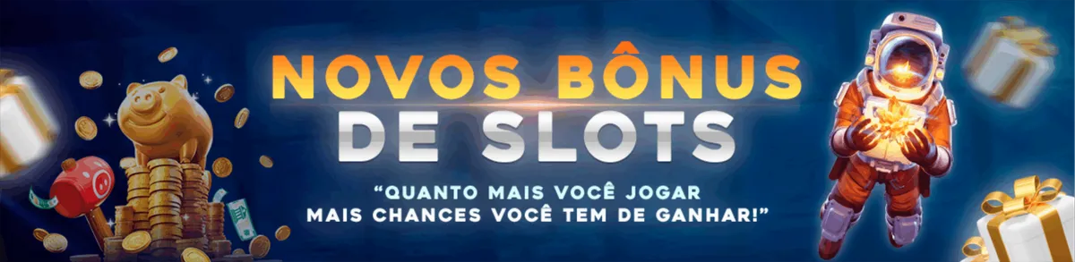 Novos bônus de slots no SSSGame cassino, com cofrinho dourado sobre moedas e astronauta segurando um cristal